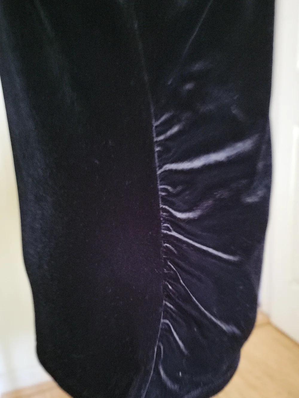 Calvin Klein Black Velvet Cap Sleeve Tank Top with Shoulder Studs